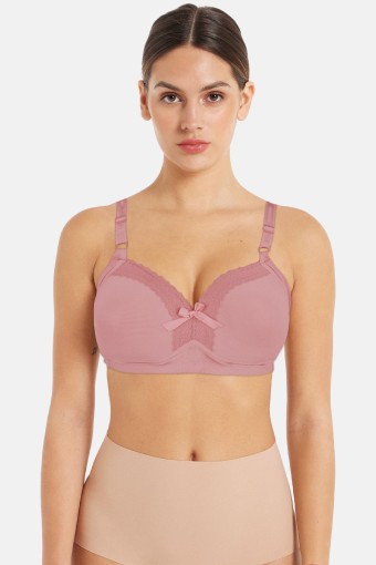 ACEMOĞULLARI - Acemoğlu Kadın Toparlayıcı Sütyen Balensiz D Cup Dantelli - Pudra