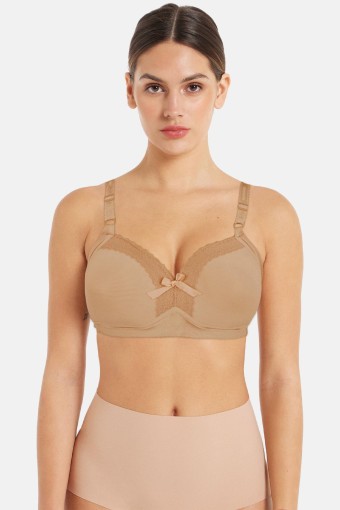 ACEMOĞULLARI - Acemoğlu Kadın Toparlayıcı Sütyen Balensiz D Cup Dantelli - Saks Mavisi (1)