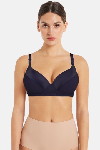 ACEMOĞULLARI - Acemoğlu Kadın Toparlayıcı Sütyen Kulaklı D Cup Balenli - Mürdüm