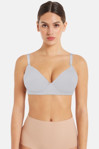 ACEMOĞULLARI - Acemoğlu Kadın Toparlayıcı Sütyen Kulaklı D Cup Düz Mikro Kumaş - Beyaz