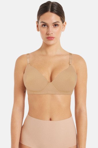 ACEMOĞULLARI - Acemoğlu Kadın Toparlayıcı Sütyen Kulaklı D Cup Düz Mikro Kumaş - Beyaz (1)