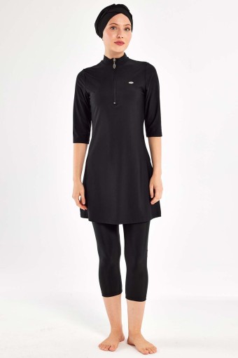 ADASEA - Adasea Kadın Anda Yarı Kapalı Mayo - Siyah