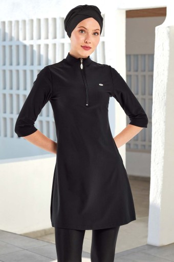 ADASEA - Adasea Kadın Anda Yarı Kapalı Mayo - Siyah (1)