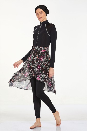 ADASEA - Adasea Kadın Celina Tam Kapalı Tesettür Mayo - Siyah