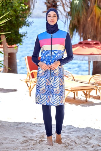 ADASEA - Adasea Kadın Cosy Tam Kapalı Tesettür Mayo - Koyu Lacivert (1)