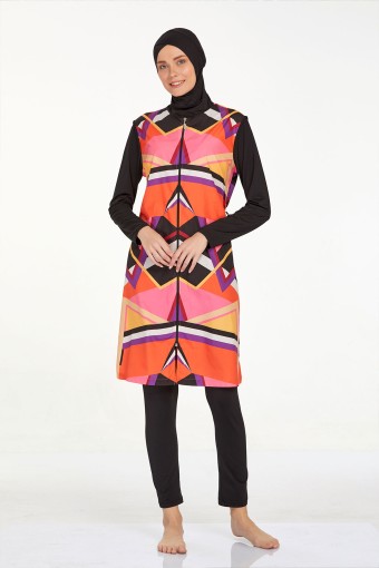 ADASEA - Adasea Kadın Danica Tam Kapalı Tesettür Mayo - Siyah