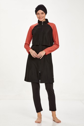 ADASEA - Adasea Kadın Debbie Tam Kapalı Mayo Boneli - Tarçın