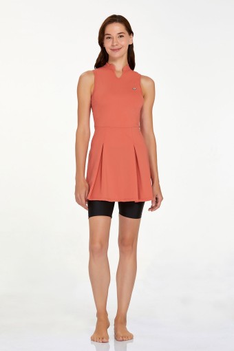 ADASEA - Adasea Kadın Yarı Kapalı Mayo Pileli Esten - Tarçın