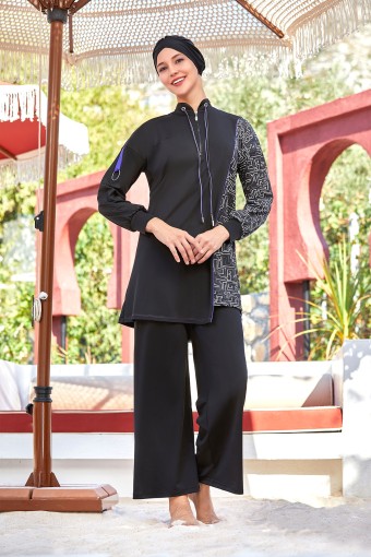 ADASEA - Adasea Kadın Johana Tam Kapalı Tesettür Mayo - Siyah (1)