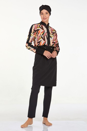 ADASEA - Adasea Kadın Leire Tam Kapalı Tesettür Mayo - Siyah