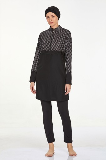 ADASEA - Adasea Kadın Lydia Tam Kapalı Tesettür Mayo - Siyah