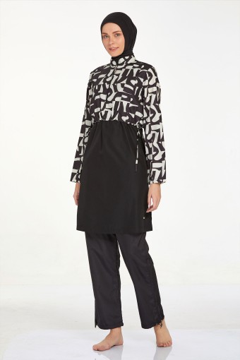 ADASEA - Adasea Kadın Nadine Tam Kapalı Tesettür Mayo - Siyah