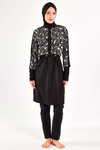 ADASEA - Adasea Kadın Sally Tam Tesettür Mayo - Siyah