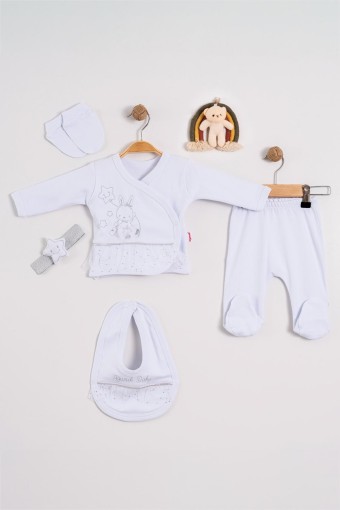 AGUCUK BABY - Agucuk Baby Kız Bebek Simli Tulum Set