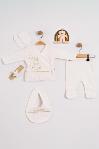 AGUCUK BABY - Agucuk Baby Kız Bebek Simli Tulum Set (1)