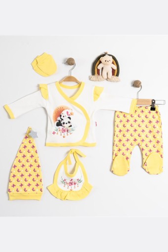 AGUCUK BABY - Agucuk Baby Kız Bebek Tulum Set Panda Desenli