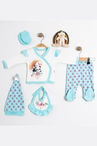AGUCUK BABY - Agucuk Baby Kız Bebek Tulum Set Panda Desenli (1)
