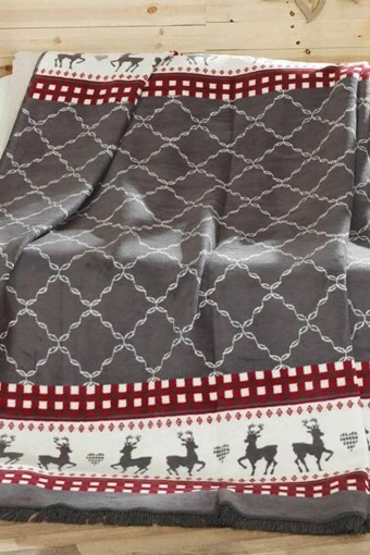 AKSU - Aksu Battaniye Tek Kişilik Geyikli Baklavalı Jesus Pamuklu (1)