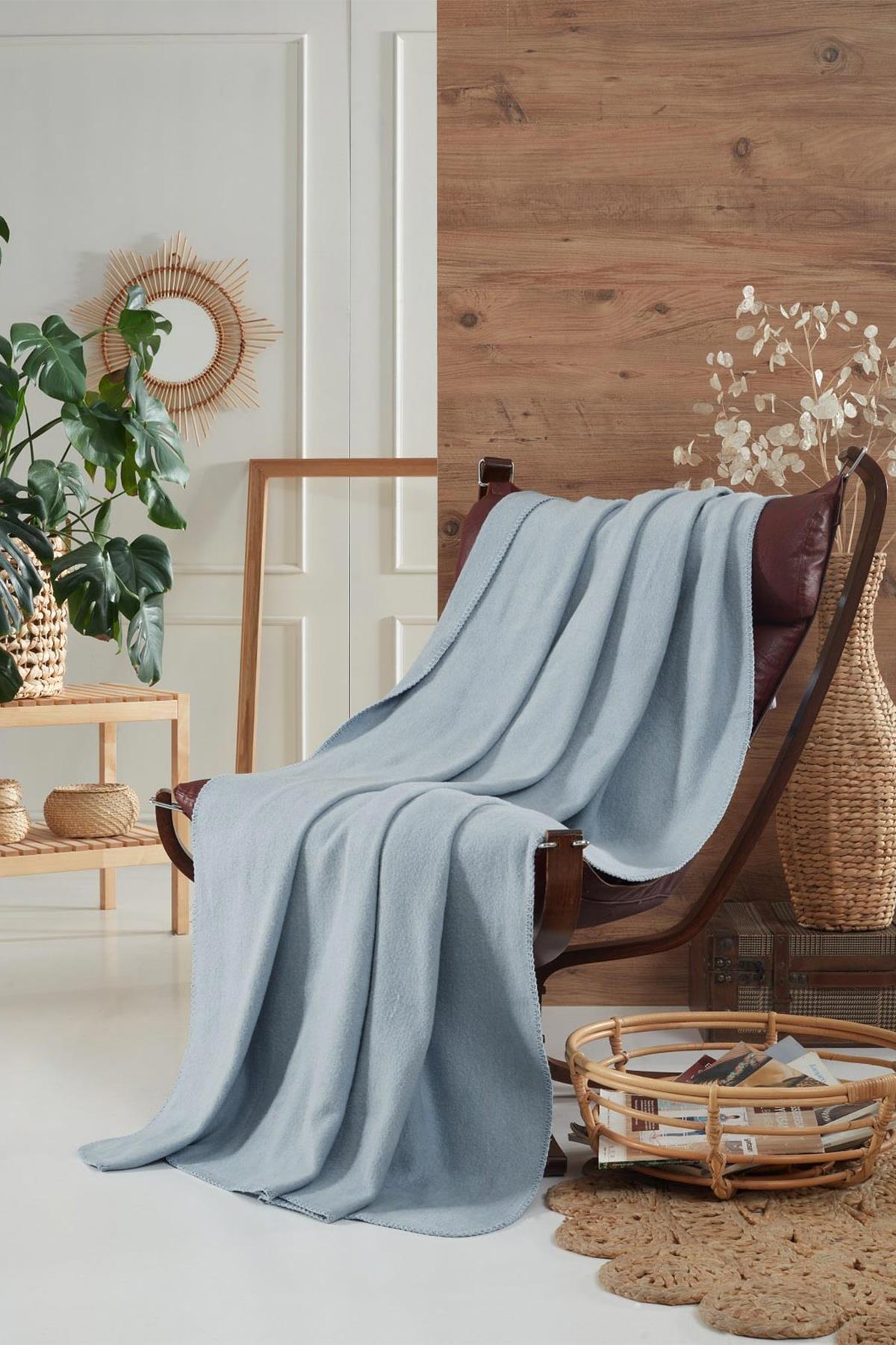 Aksu Brighton Collection TV Battaniyesi Düz Pamuklu - Thumbnail