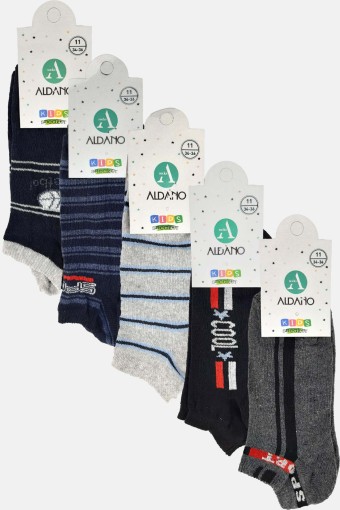 Aldano - Aldano Unisex Çocuk Patik Çorap Pamuklu