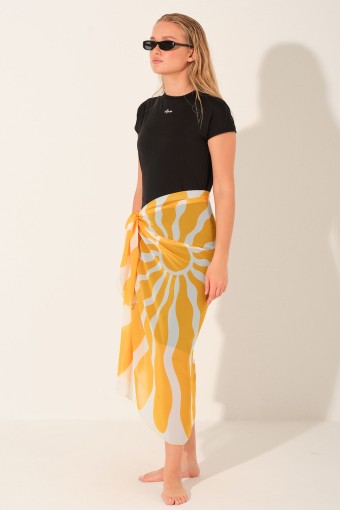 ALFASA - Alfasa Kadın Desenli Pareo Tül (1)