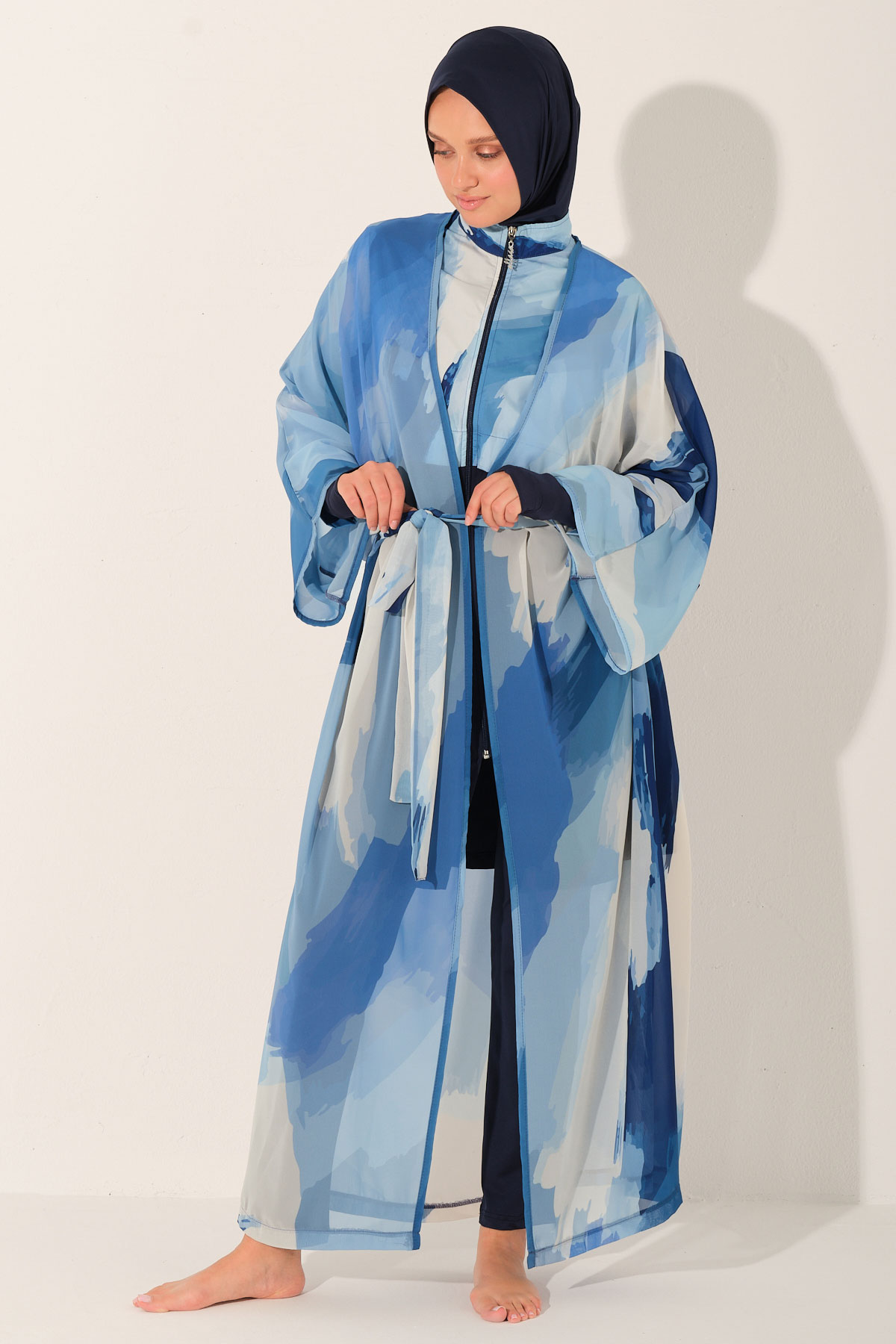 Alfasa Kadın Desenli Pareo Tül - Thumbnail