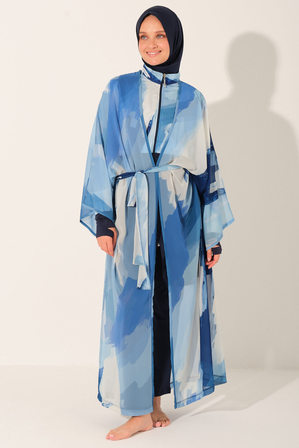 Alfasa Kadın Desenli Pareo Tül - Thumbnail