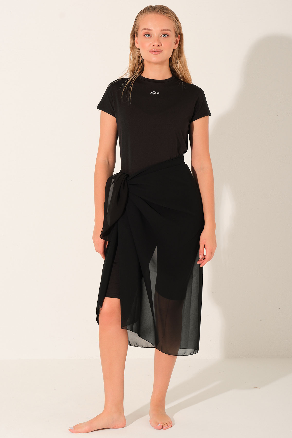 Alfasa Kadın Pareo Tül - Thumbnail