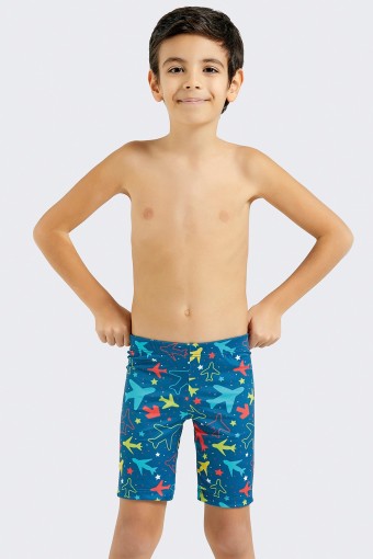ALLSEA - Allsea Erkek Çocuk Deniz Şortu Uçaklı - Mavi