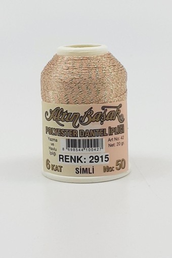 ALTINBAŞAK - Altınbaşak Dantel İpliği 20 Gr No:50 Altın Simli Polyester