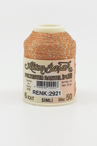 ALTINBAŞAK - Altınbaşak Dantel İpliği 20 Gr No:50 Altın Simli Polyester (1)