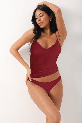 ALVİN - Alvin Kadın Çeyizlik Kaşkorse Takım Dantelli