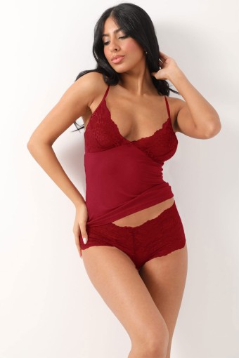 ALVİN - Alvin Kadın Çeyizlik Kaşkorse Takım Dantelli