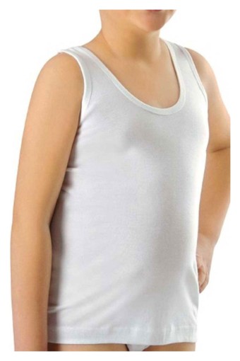 ANIT OUTLET - Anıt Erkek Çocuk Kalın Askılı Ribana Atlet - Beyaz - 11-12 Yaş