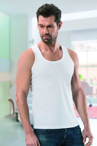 ANIT OUTLET - Anıt Erkek Kalın Askılı Modal Atlet - Beyaz - S