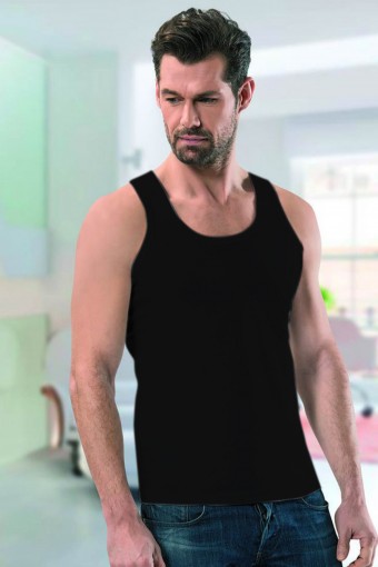ANIT OUTLET - Anıt Erkek Kalın Askılı Modal Atlet - Siyah - 2XL (1)