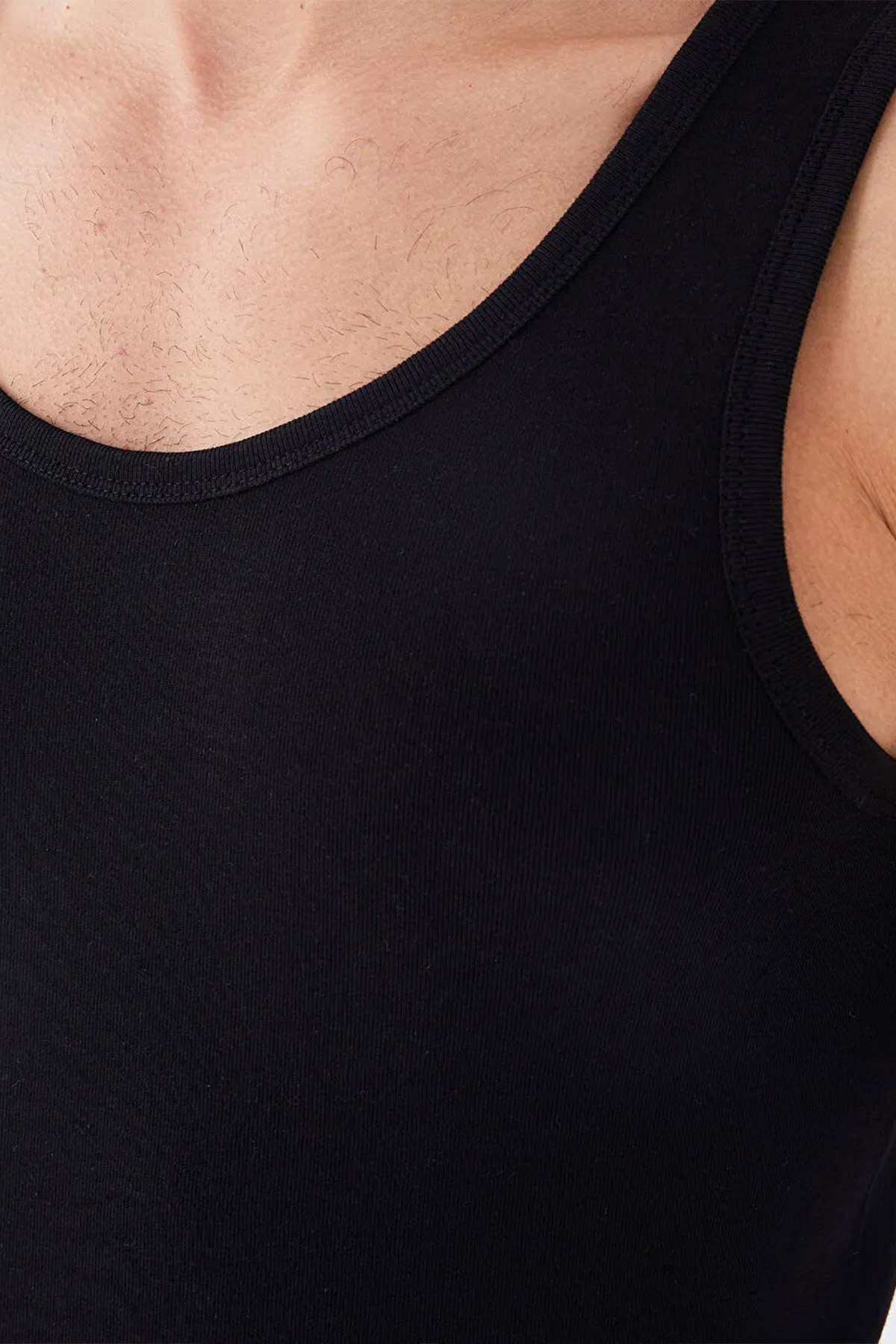 Anıt Erkek Kalın Askılı Penye Atlet - Siyah - XL - Thumbnail