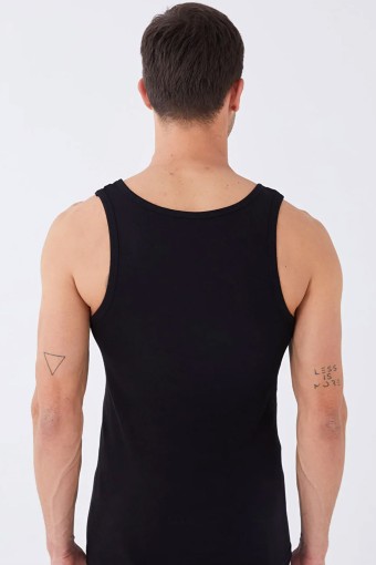 Anıt Erkek Kalın Askılı Penye Atlet - Siyah - 2XL - Thumbnail (2)