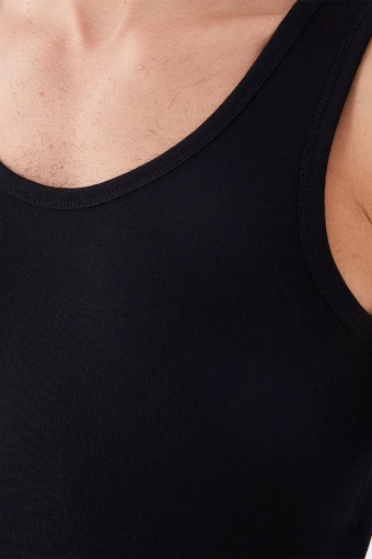 ANIT - Anıt Erkek Kalın Askılı Penye Atlet - Siyah - 2XL (1)