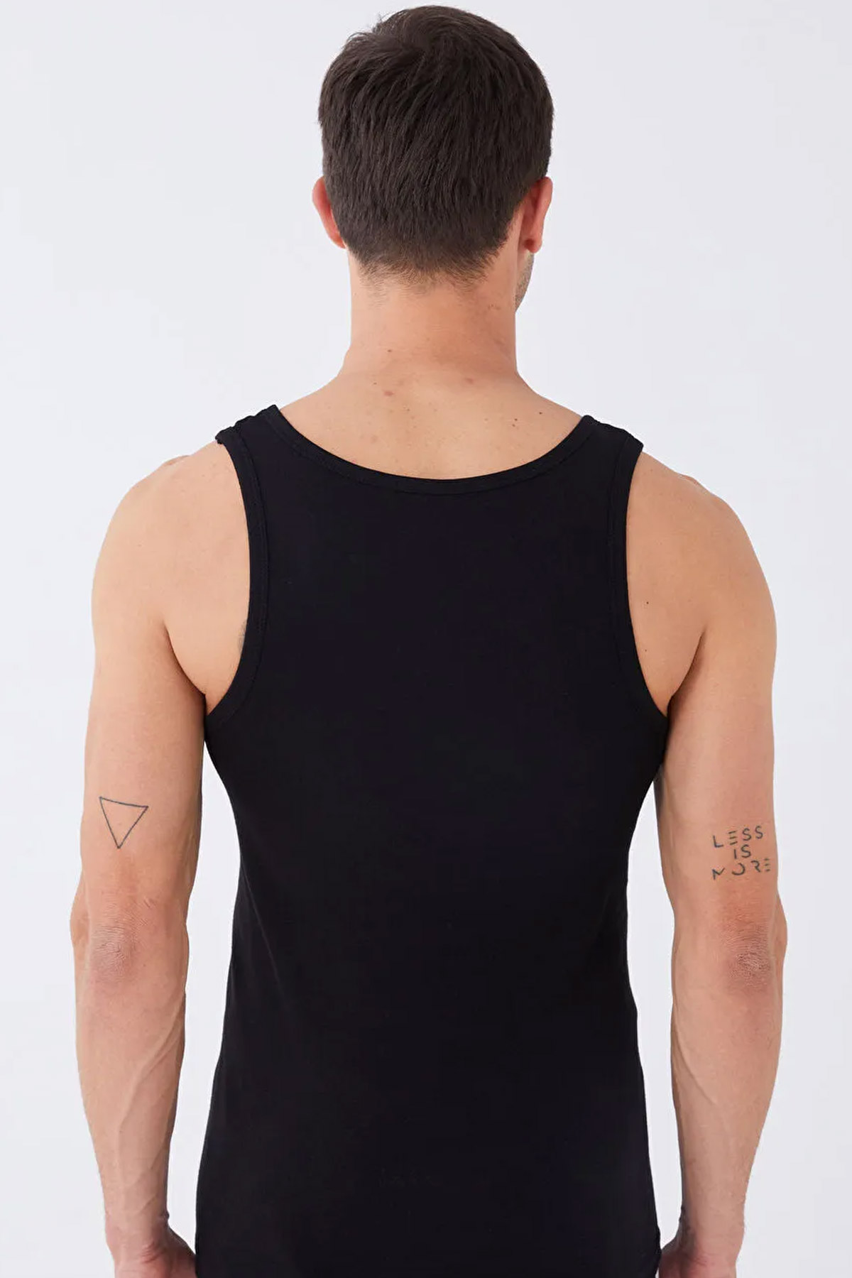 Anıt Erkek Kalın Askılı Penye Atlet - Siyah - L - Thumbnail