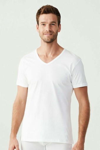 ANIT OUTLET - Anıt Erkek Kısa Kollu Atlet V Yaka Penye - Siyah - XXL (1)