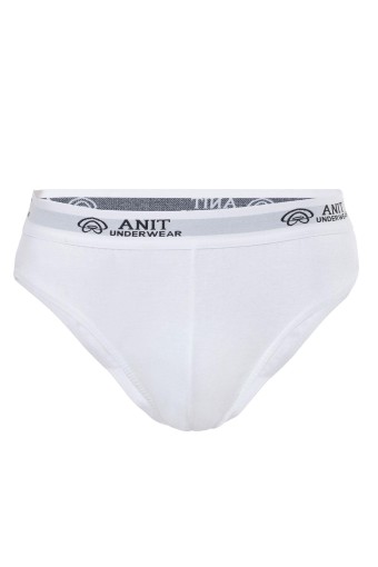 ANIT OUTLET - Anıt Erkek Ribana Slip Külot - Beyaz - 5 (XL)