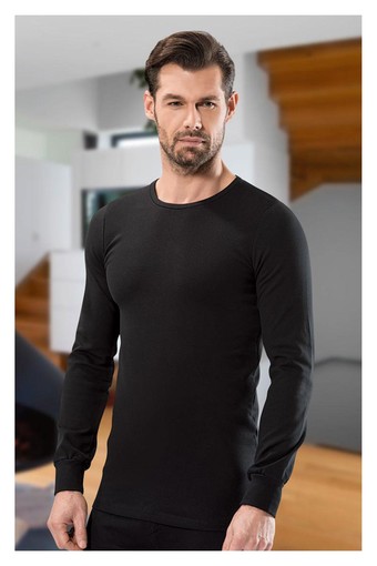 ANIT - Anıt Erkek Uzun Kol Üst İçlik İnterlok - Siyah - L (1)