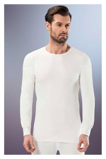ANIT - Anıt Erkek Uzun Kol Üst İçlik İnterlok - Krem - L