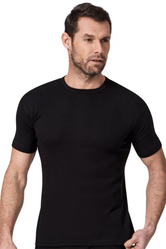 ANIT - Anıt Erkek Yarım Kol Atlet Ribana Sıfır Yaka - Siyah - 6 (XL)