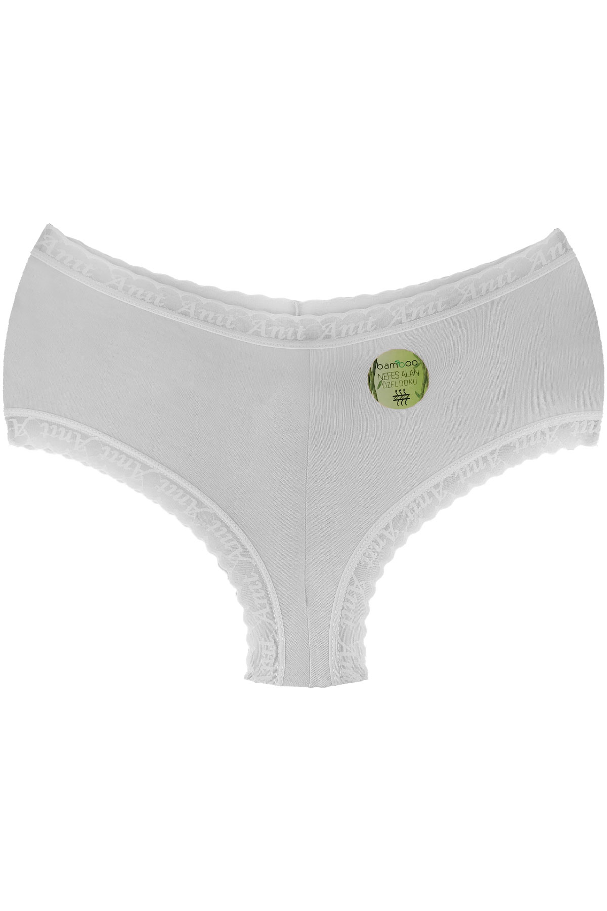 Anıt Kadın Boxer Külot Yazılı Şort Bambu - Thumbnail