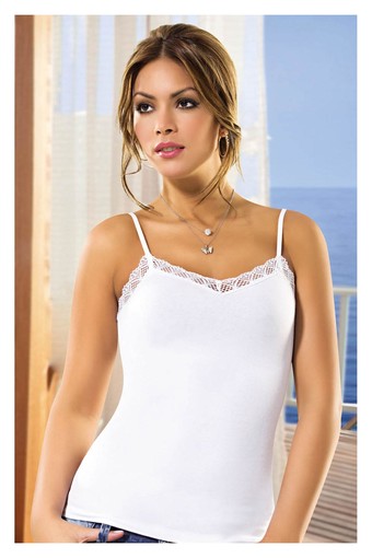 ANIT - Anıt Kadın İp Askılı Dantelli Pamuk Atlet