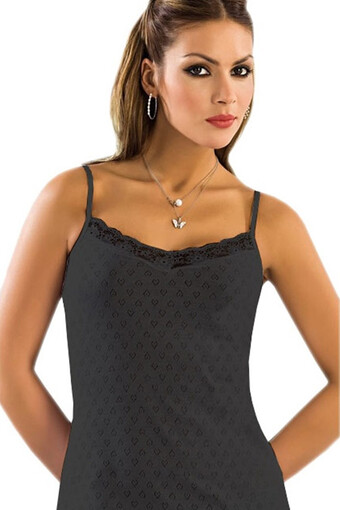 ANIT OUTLET - Anıt Kadın İp Askılı Dantelli Pamuk Atlet (1)