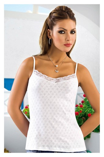 ANIT OUTLET - Anıt Kadın İp Askılı Dantelli Pamuk Atlet