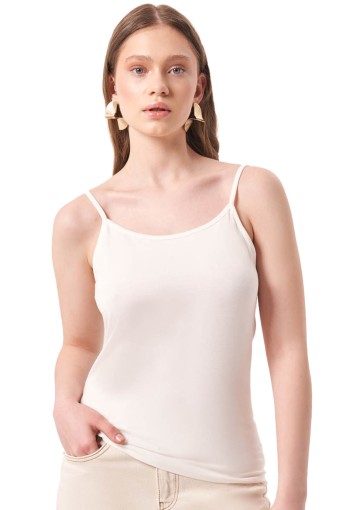 ANIT - Anıt Kadın İp Askılı Pamuklu Atlet - Ekru - M